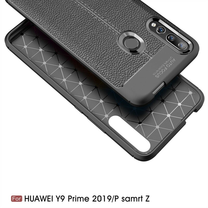 Huawei P Smart Z läderfodral Litchi Double Line