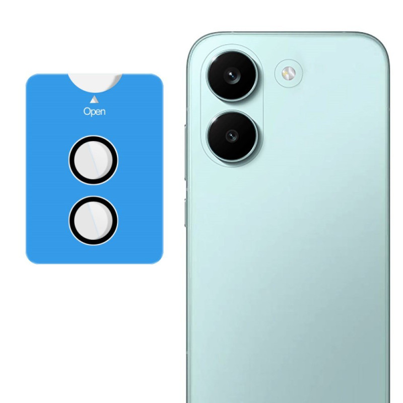 Poco X8 Pro 5G Skyddslins i härdat glas Självpositionerande ram (svarta cirklar)