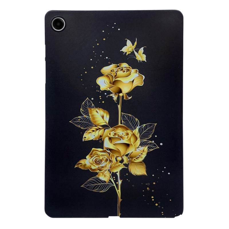 Samsung Galaxy Tab A11 Plus Guld och Rosa Butterfly Cover
