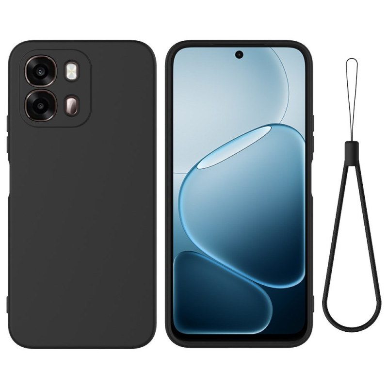 Oppo A6 5G flytande silikonfodral med nyckelband