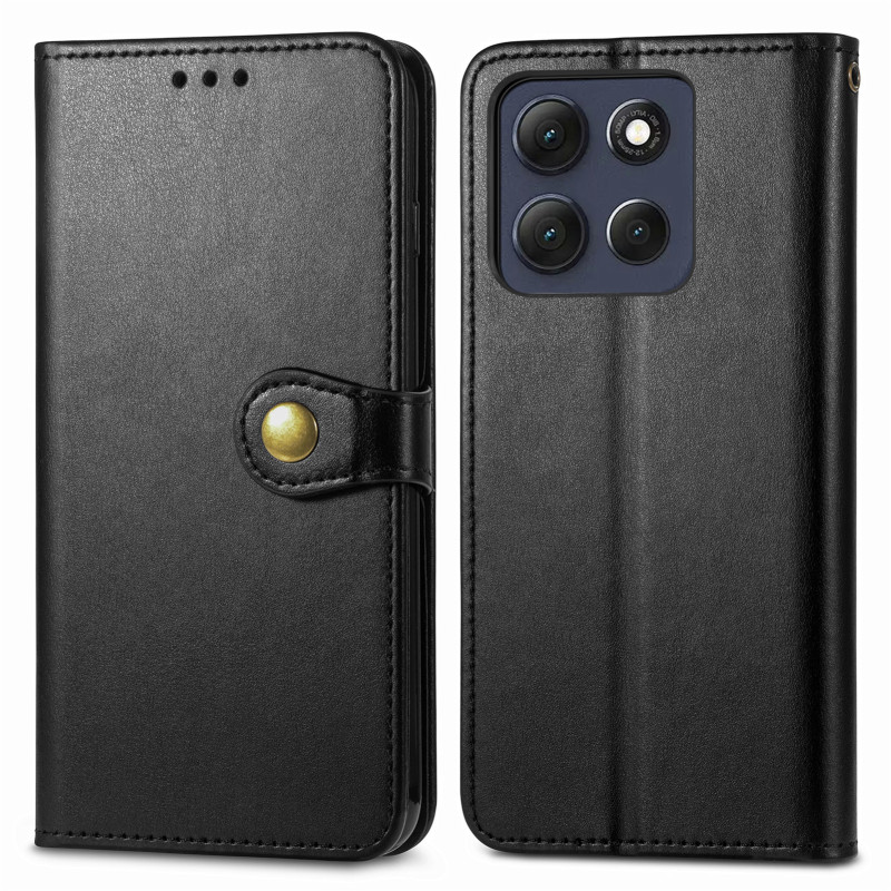 Moto G77 / G67 Fodral med guldlås