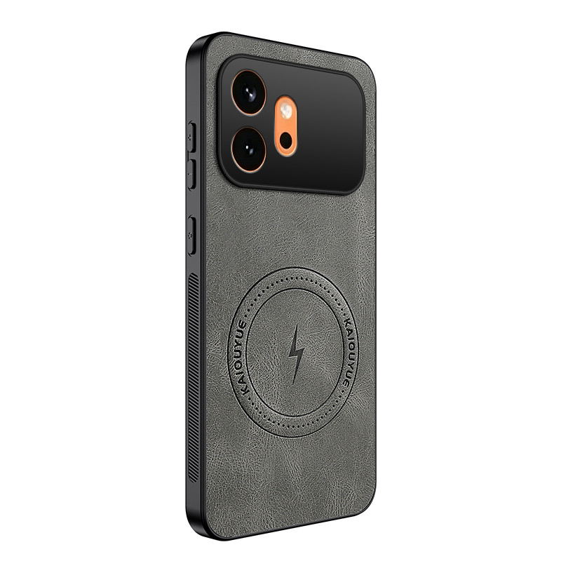 Honor 600 Magnetiskt fodral med lädereffekt
