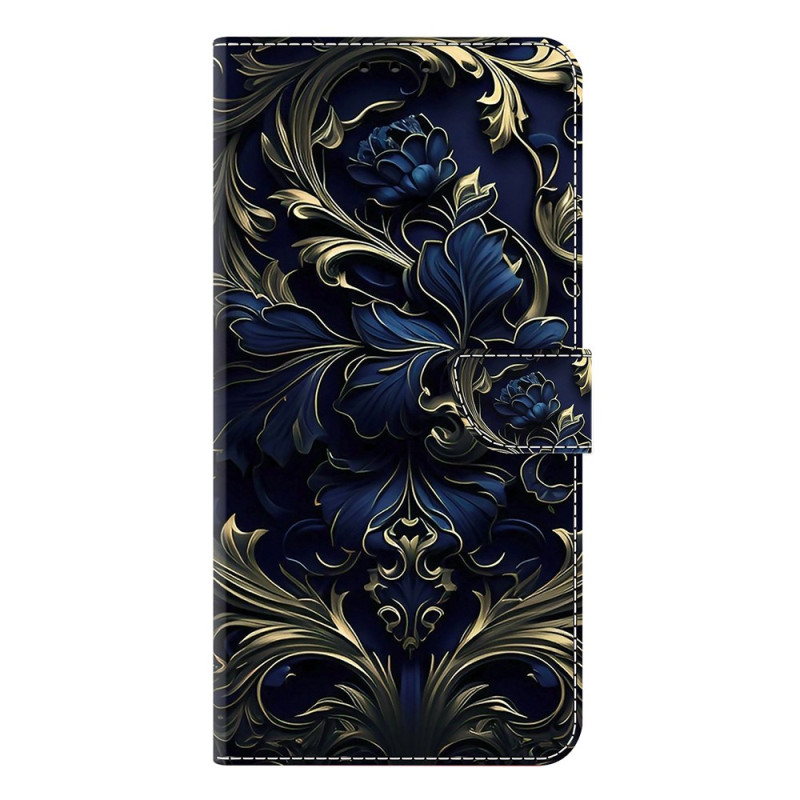 Samsung Galaxy A27 5G Blått blommigt fodral