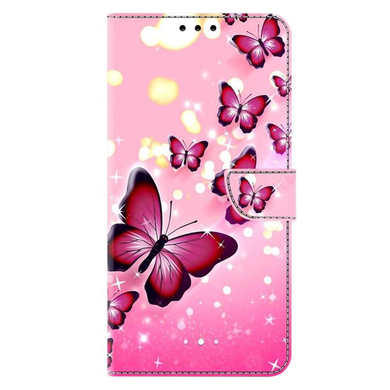Samsung Galaxy A27 5G Fodral Rosa fjärilar