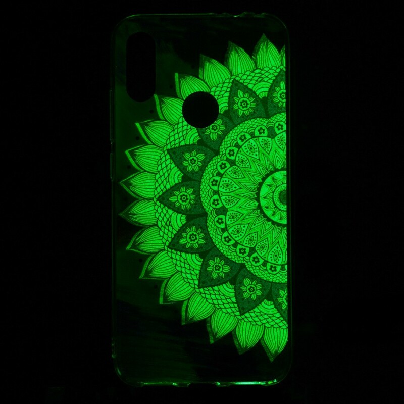 Xiaomi Redmi Note 7 fodral Mandala färgat fluorescerande