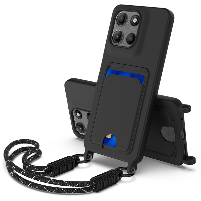 Moto G67 Power / G57 Power Lanyardfodral Kortfodral