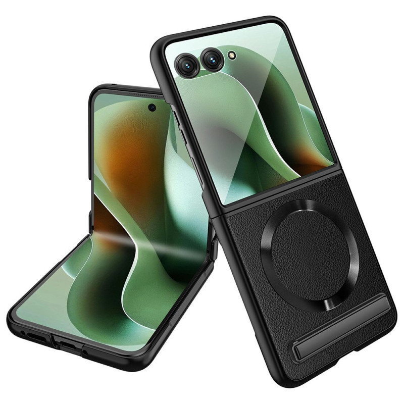 Fodral Motorola Razr 70 Ultra / 60 Ultra Lädereffekt med stativ