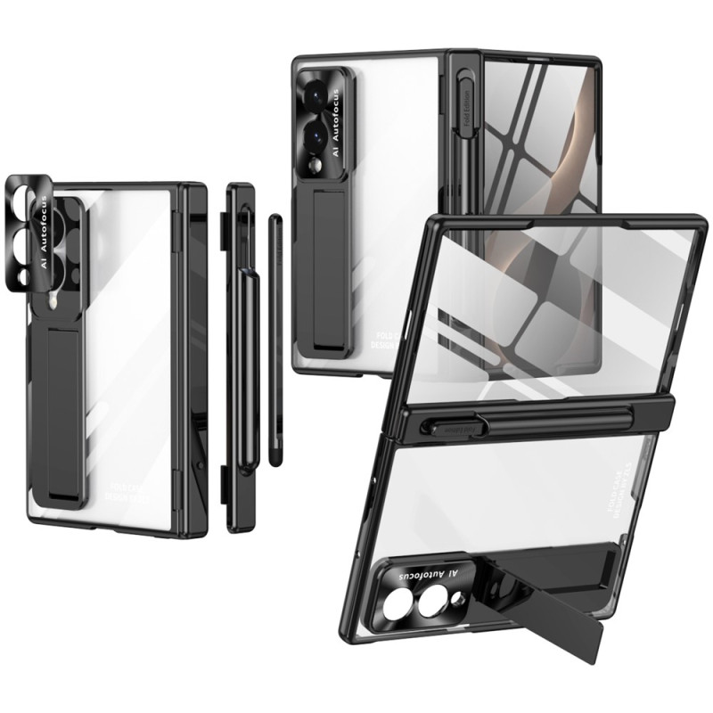 Genomskinlig skal till Samsung Galaxy Z Fold 8 med skydd för gångjärnet och stylus
