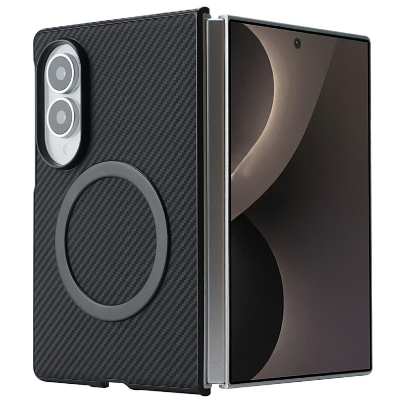 Samsung Galaxy Z Fold 8-skal i kolfiber med magnetring