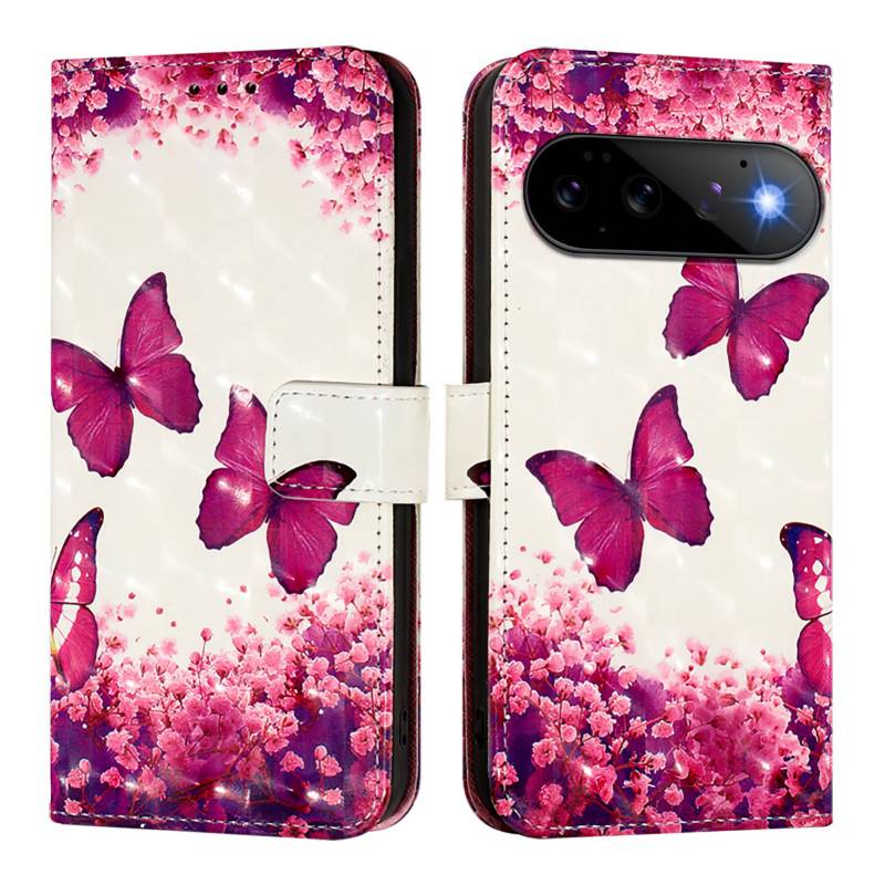 Skyddsfodral till Google Pixel 11 Pro / 11 med röda fjärilar