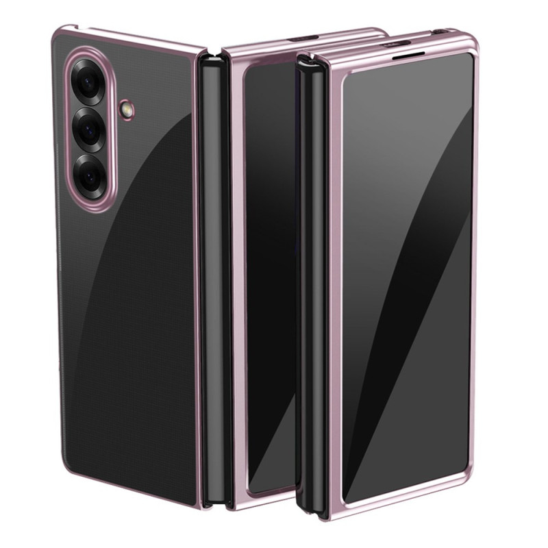 Samsung Galaxy Z Fold 8 Ultra-skal, helt genomskinligt med kanter i metalleffekt