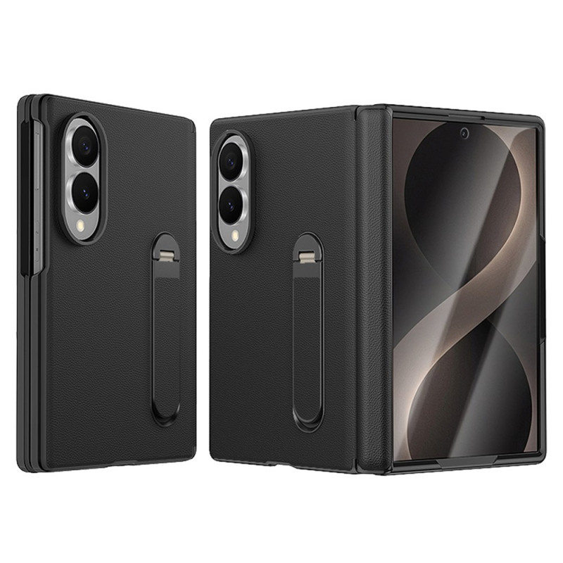 Samsung Galaxy Z Fold 8-skal i läderlook med handsfree-stativ