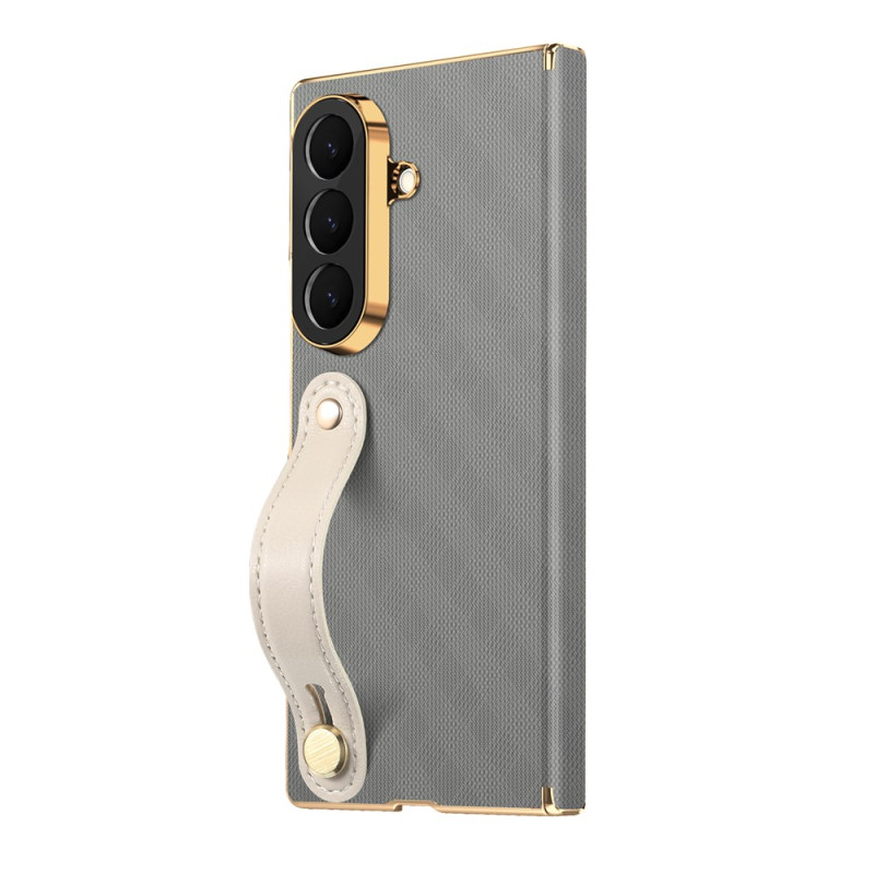 Samsung Galaxy Z Fold 8 Ultra-skal med rem och skydd för gångjärnets dubbla axlar