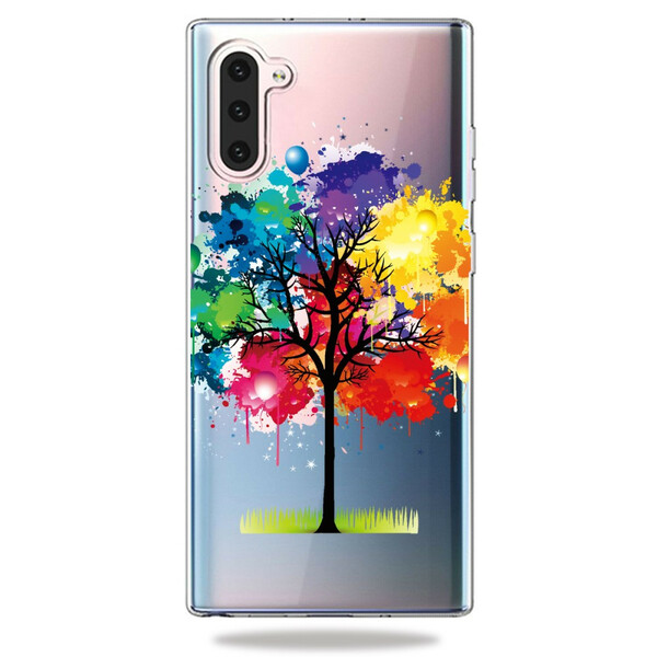 Samsung Galaxy Note 10 genomskinligt fodral för akvarellträd i vattenfärg
