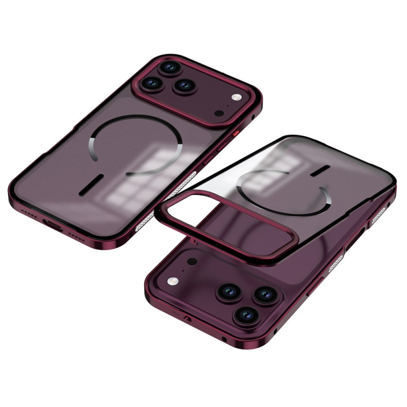 Magnetiskt iPhone 18 Pro-skal i aluminium med låsmekanism