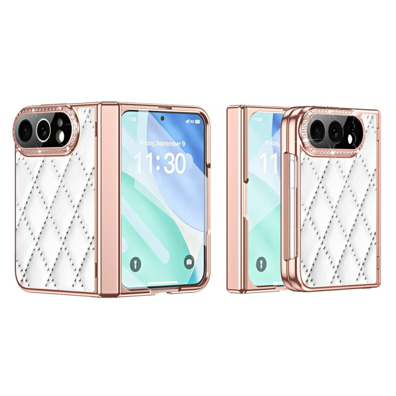 Coque iPhone Duo Losanges à Strass avec Verre Trempé