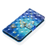 Samsung Galaxy A20e Guld Butterfly Case