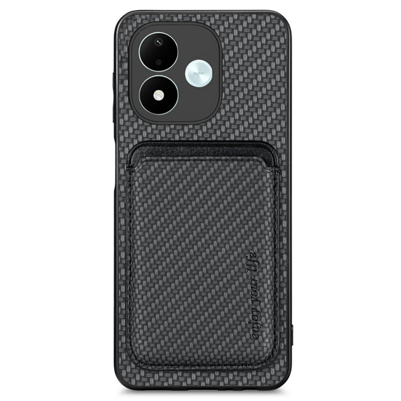 Coque Xiaomi Redmi Note 17 5G / 4G Porte-Cartes Fibre Carbone
