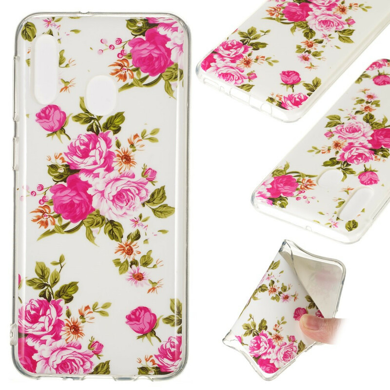 Samsung Galaxy A20e fodral Liberty Flowers Fluorescent