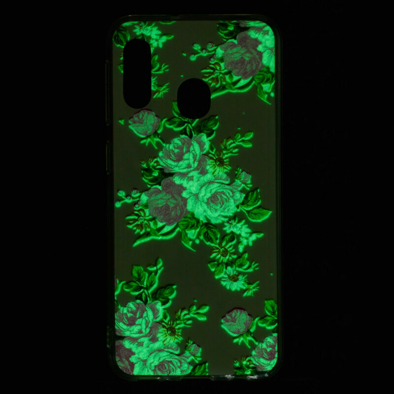 Samsung Galaxy A20e fodral Liberty Flowers Fluorescent