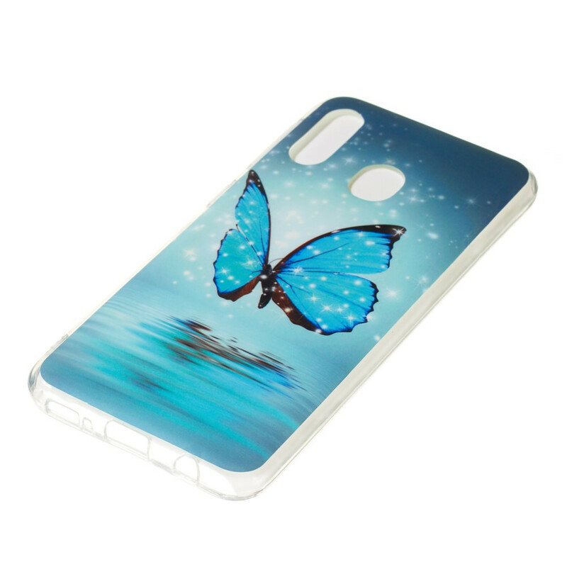 Samsung Galaxy A20e Butterfly SkalBlue Fluorescent