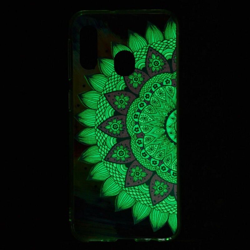 Samsung Galaxy A20e fodral Mandala färgad fluorescerande