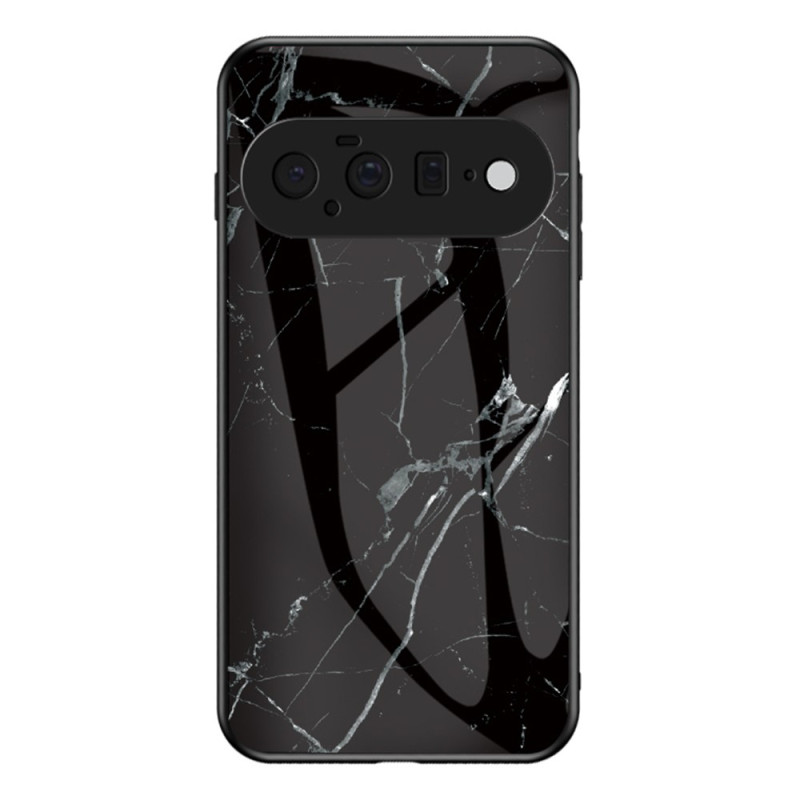 Google Pixel 11-skal i härdat glas med marmor-mönster