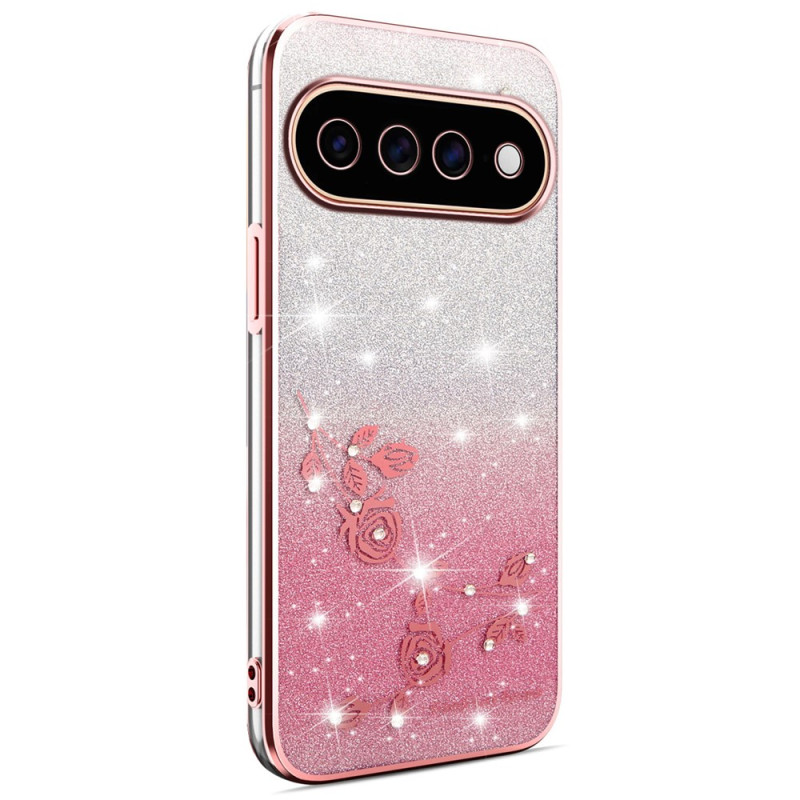 KADEM-skal till Google Pixel 11 Pro med blommor och strass