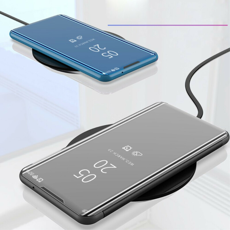 Överdrag Samsung Galaxy Note 10 Spegel och konstläder