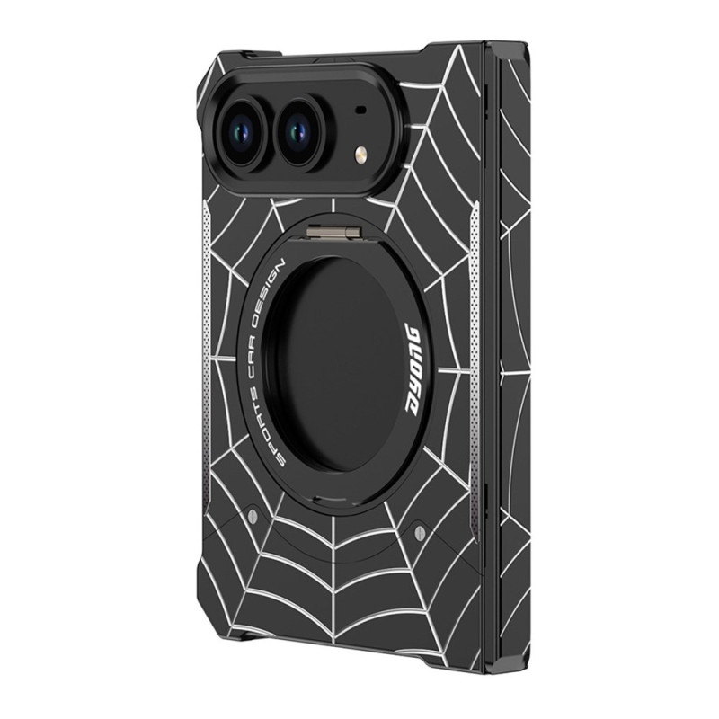 Magnetisk iPhone-skal i ”Spider Web”-design med vridbar ring