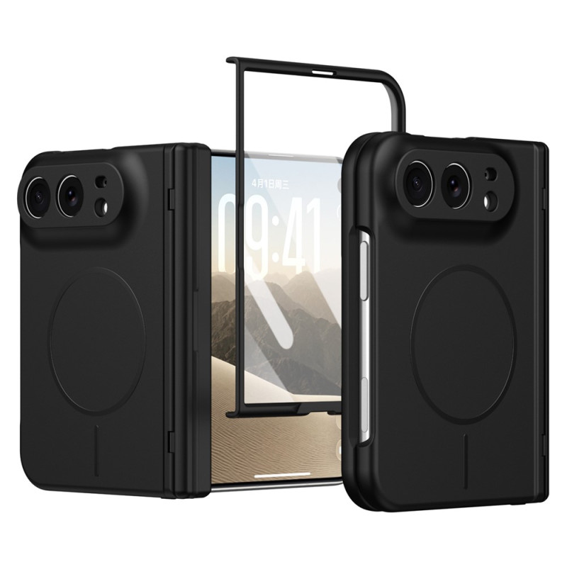 Magnetisk iPhone-skal Duo N52 med härdat glas 9H och skydd för gångjärnet