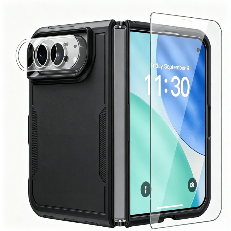 Halkfri iPhone Duo-skal med skärmskydd i glas och kameraskydd