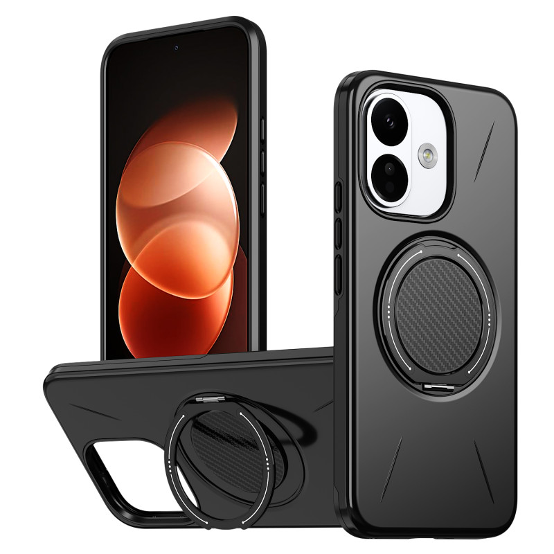 Xiaomi Redmi Note 17 Pro 5G-skal med magnetisk ring och 360° vridbart stativ
