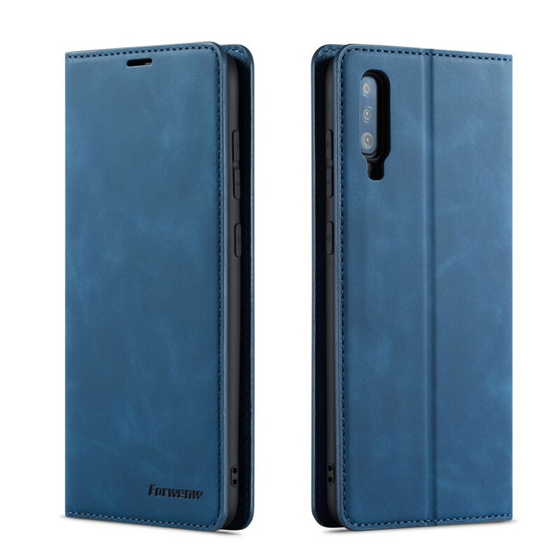 Flip Cover Samsung Galaxy A70 Lädereffekt FORWENW