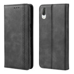 Flip Cover Sony Xperia L3 stil läder Vintage Design