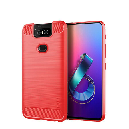 Asus ZenFone 6 fodral i borstad kolfiber Mofi