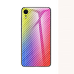 iPhone XR-väska Tempererat glas Kolfiber iPhone XR-väska Tempererat glas Kolfiber