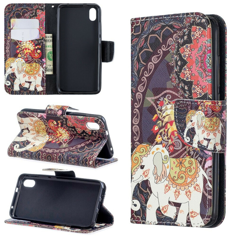 Xiaomi Redmi 7A fodral med indiska elefanter