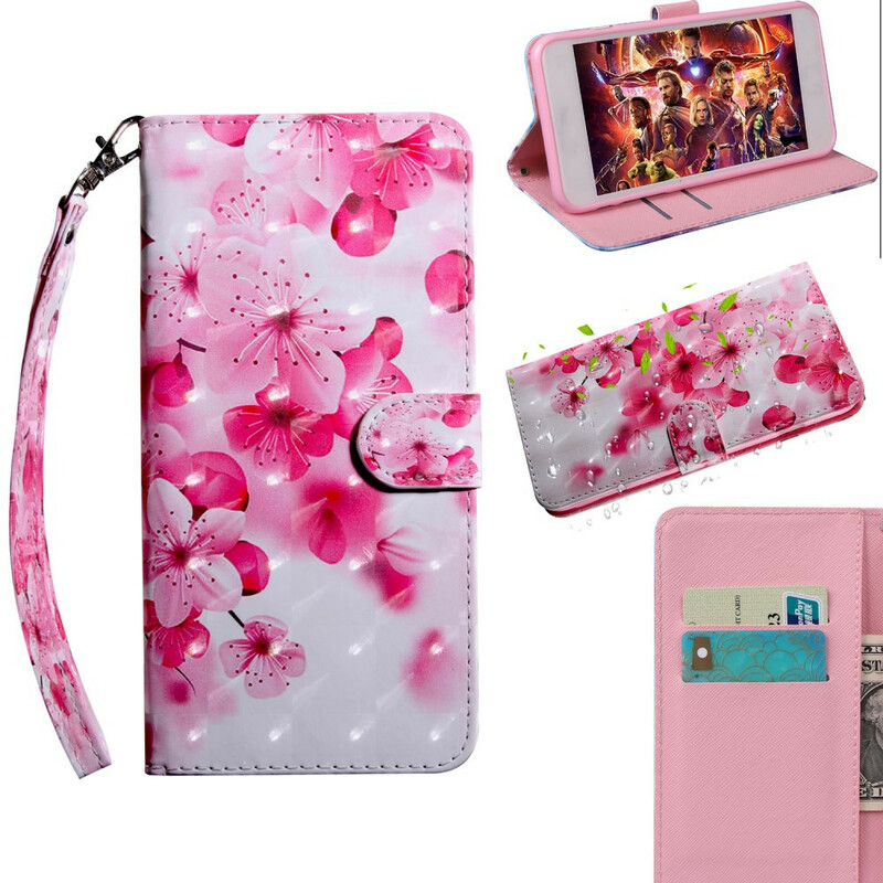 Xiaomi Redmi Note 8 - Fodral med rosa blommor