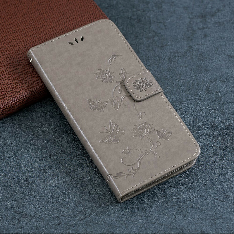 Xiaomi Redmi Note 8 fodral Fjärilar och asiatiska blommor
