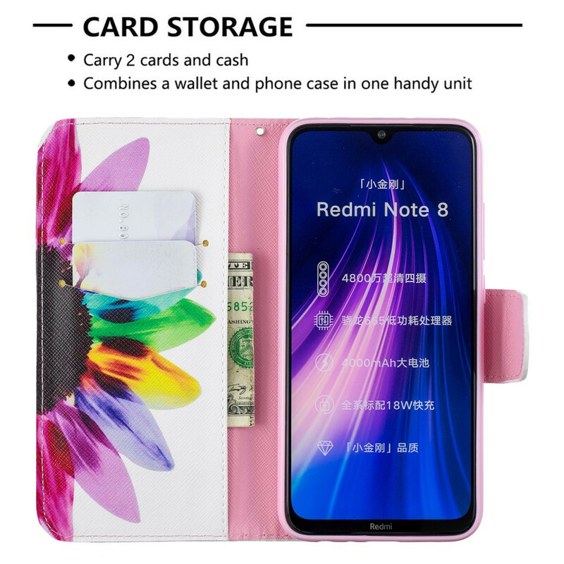 Xiaomi Redmi Note 8 Watercolour Flower Case