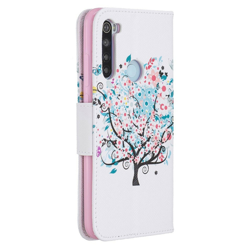 Xiaomi Redmi Note 8 fodral med blommigt träd