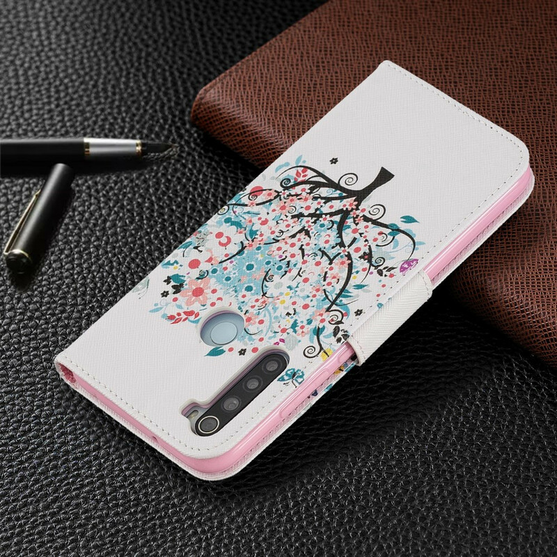 Xiaomi Redmi Note 8 Väska med blommigt träd
