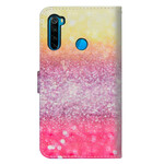 Xiaomi Redmi Note 8T Glitterskydd Magenta