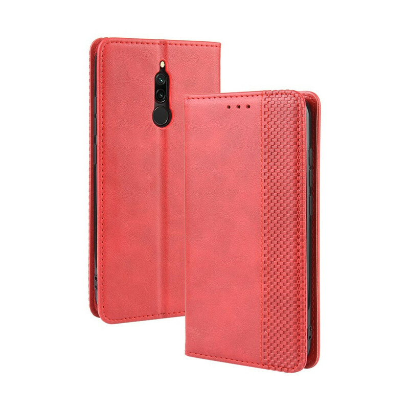 Flip Cover Xiaomi Redmi 8 Vintage Läder effekt stilfullt