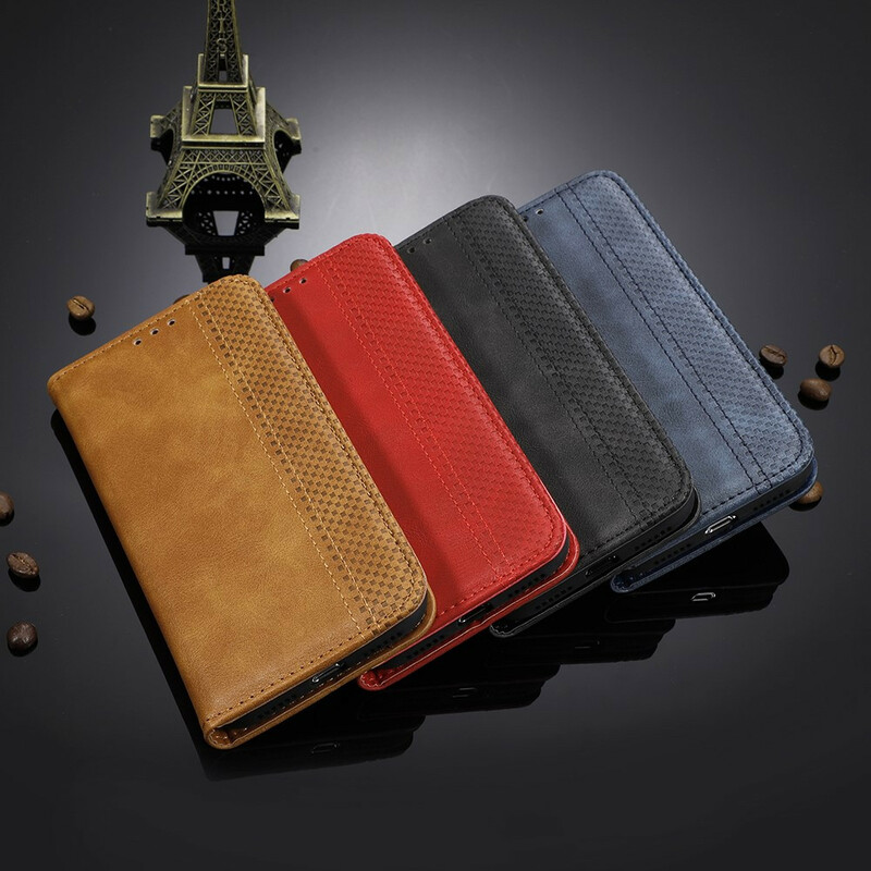 Flip Cover Xiaomi Redmi Note 8T Vintage läder effekt stilfullt