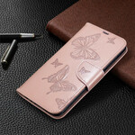 Xiaomi Redmi Note 8T fjärilsfodral med tryckta remmar