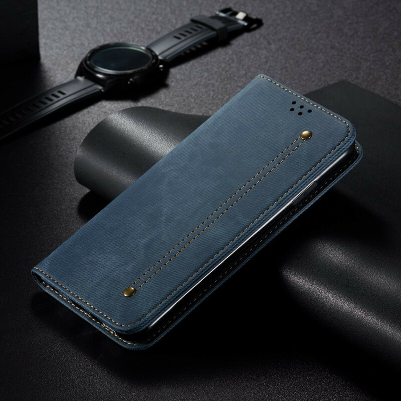 Flip Cover iPhone 6/6S Läderkonst Jeans textur