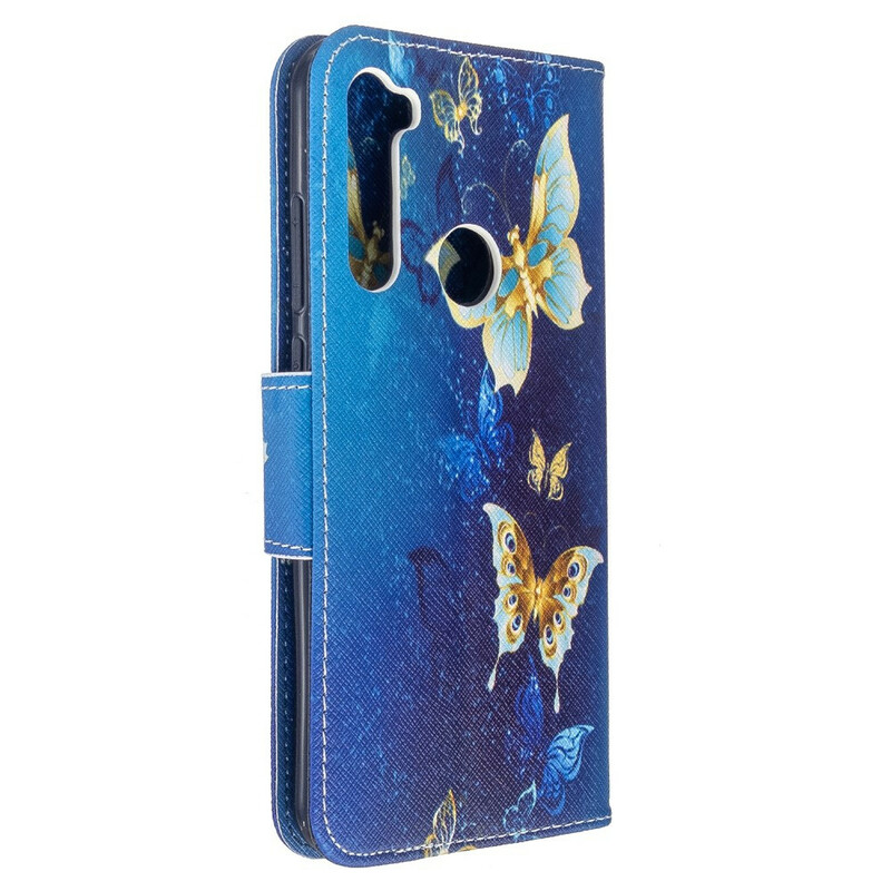 Xiaomi Redmi Note 8T Guld Butterfly Case