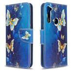 Xiaomi Redmi Note 8T Guld Butterfly Case